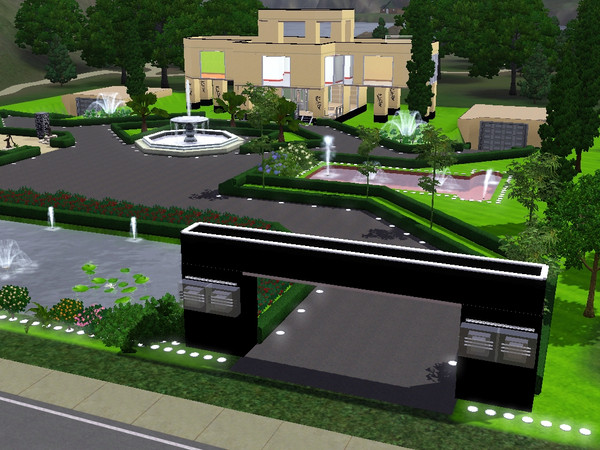 Sims 3 — Luxury by capshunica2 — A house with a big terrain and a beautiful park in the front of the house.Have 2 garages