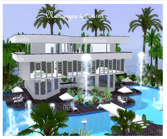 Sims 3 — Numanyar by Drake19762 — Three bedroomed villa with music room, sauna and swimming pool and barbecue area. Fully