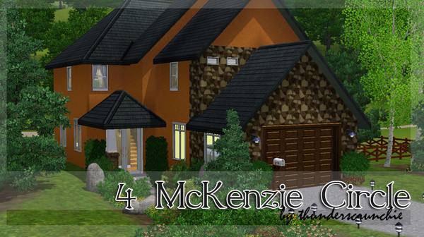 Sims 3 — 4 McKenzie Circle by thunderscrunchie — This mountain inspired suburban home is a two bedroom, mid sized family
