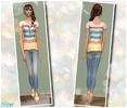Sims 2 — \'\' Love \'\' - set for adult female sims. by Adexinium2 — Jeans with t-shirt. Whole outfit for adult female