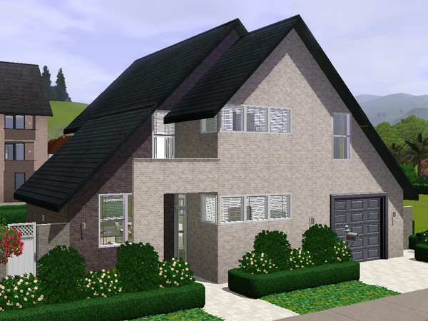 Sims 3 — Dan (unfurnished) by dorienski — A contemporary family house with open plan living, dining and kitchen area,