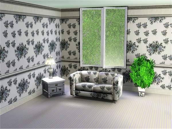 Sims 3 — marcorse_monostarflower pattern by marcorse — Another pattern using the starflower, this time in monochrome.