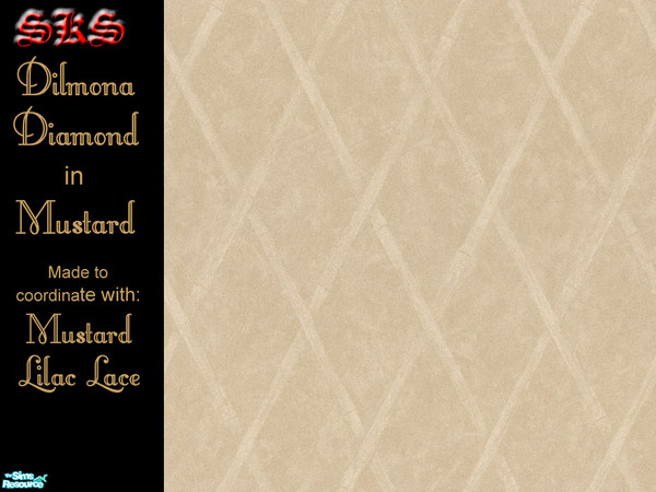 Sims 2 — Dimona Diamonds - Mustard by 71robert13 — Luxuriously subtle bamboo lattice carpeting. Coordinate match with