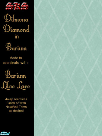 Sims 2 — Dimona Diamond - Barium by 71robert13 — Luxuriously subtle bamboo lattice wallpaper. Coordinate match with Lilac