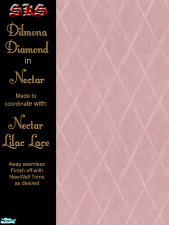 Sims 2 — Dimona Diamond - Nectar by 71robert13 — Luxuriously subtle bamboo lattice wallpaper. Coordinate match with Lilac