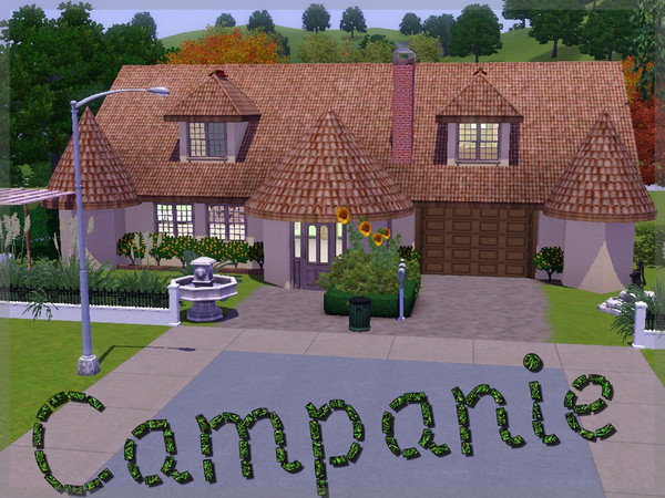 Sims 3 — Campanie  by SugoiZiua2 — Campanie is a nice France inspired house with three bedrooms and a double garage.