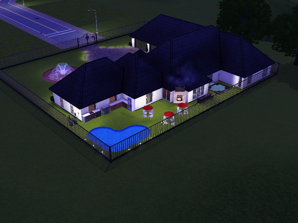 Sims 3 — Point Lakeside by fabianbond2 — Gated, 2 Bed, 2 -1/2 Bath, Pool, 2-Car Garage, Jacuzzi