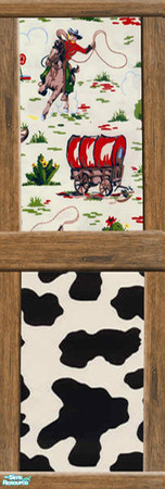 Sims 2 — Texture Challenge 75 - wall paneling- Cowboy Paneling by selina012 — Part of my set for Texture Challenge 75.