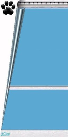 Sims 2 — Dolphin Cove - Walls & Floors - Lt Blue W White Chair Rail Wall by MinnieMinPin — 