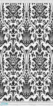 Sims 2 — Foxsensei Damask plain LARGE by foxysensei — Beautiful trendy damask wallpapers in black and white.