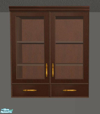 Sims 2 — PB Kitchen Recolors brown - Cupboard Door Glass n Drawers by ShinoKCR — Updated on Nov. 08 2008 - new Texture