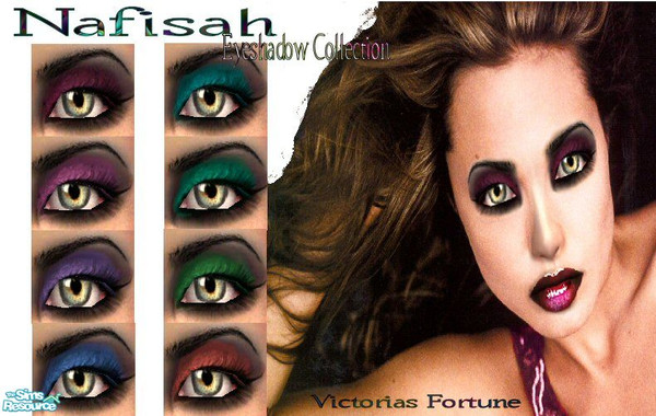Sims 2 — VF Nafisah Eyeshadow Collection by fortunecookie1 — Nafisah means precious gem in Arabic. I was thinking of an
