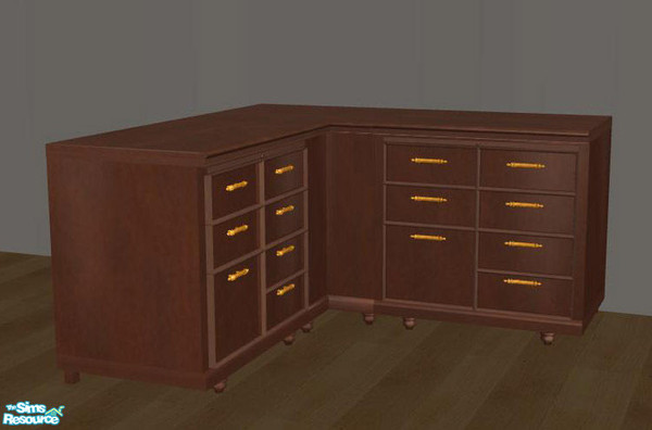 Sims 2 — PB Kitchen Recolors brown - Counter alldrawers by ShinoKCR — Updated on Nov. 08 2008 - new Texture