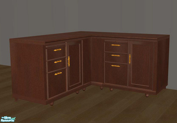 Sims 2 — PB Kitchen Recolors brown - Counter DoorsnDrawers by ShinoKCR — Updated on Nov. 08 2008 - new Texture
