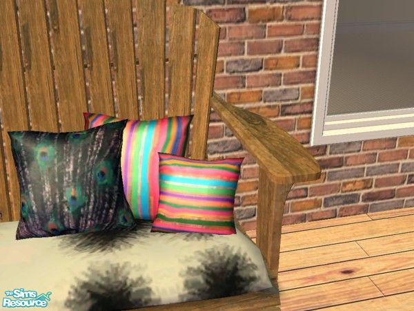 Sims 2 — TC75 Outdoor Set - Luvs10s Tc75 Sa99 Anywhere Cushions by luvs10s — Recolour of SimAddict99\'s Place Anywhere
