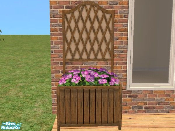 Sims 2 — TC75 Outdoor Set - Luvs10s Tc75 Decoy Trellis Wood by luvs10s — Recolour of Maxis Decoy Trellis (wooden box part
