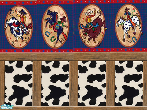 Sims 2 — Texture Challenge 75 - wallpaper- Cow Print 1 by selina012 — Part of my set for Texture Challenge 75. The wall