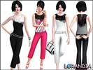Sims 3 — Designer Set - Blouse, fitted top and pants by LorandiaSims3 — Designer set - Blouse, fitted top and pants for