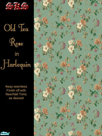Sims 2 — Old Tea Roses - Harlequin by 71robert13 — Let old-fashioned tea roses clamber up your walls. By: SKS