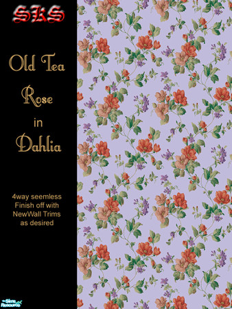 Sims 2 — Old Tea Roses - Dahlia by 71robert13 — Let old-fashioned tea roses clamber up your walls. By: SKS