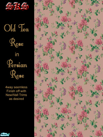 Sims 2 — Old Tea Roses - Persian Rose by 71robert13 — Let old-fashioned tea roses clamber up your walls. By: SKS