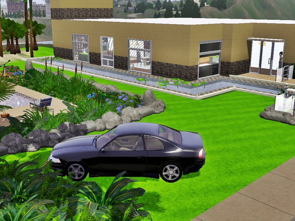 Sims 3 — Tropical House by capshunica2 — A new house for you.Have 2 bedrooms,2 bathrooms,1 kitchen,1 livingroom, a pool.