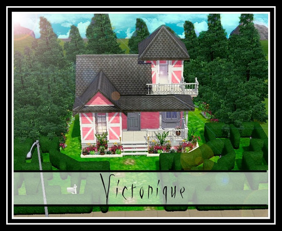 Sims 3 — Victorique by Bugab00 — A pink Victorian home that resembles a little doll house... 1st Floor: - 4 Rooms - Maze