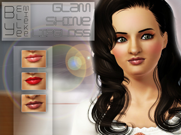 Sims 3 — Glam Shine Lipgloss by Ellemieke — Note: Please enlarge the picture for a better and sharper preview. I named