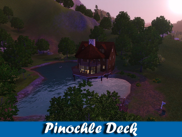 Sims 3 — Pinochle Deck by Nick-7 — This Deck was be builded by a Fisherman before he was be drowned at Pinochle Pond.