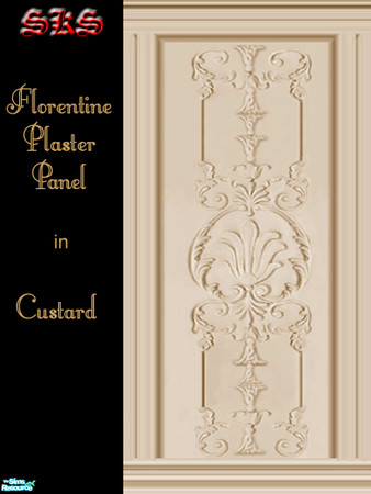 Sims 2 — Florentine Plaster Panels - Custard by 71robert13 — Sculpted plaster panel for that ultra palatial style. By: