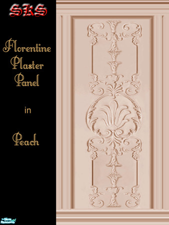Sims 2 — Florentine Plaster Panels - Peach by 71robert13 — Sculpted plaster panel for that ultra palatial style. By: SKS