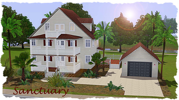 Sims 3 — Sanctuary by elena99e2 — You'll feel like you're on vacation in this medium size beach home. First Floor: