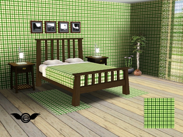 Sims 3 — Country Pattern Set Green - Karo green by engelchen1202 — Country Pattern Set Green - Karo green by