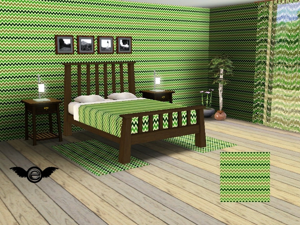 Sims 3 — Country Pattern Set Green - Ethno by engelchen1202 — Country Pattern Set Green - Ethno by