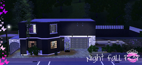 Sims 3 — Night Fall by Pink3_Princess — Night Fall is the perfect home for your small family Sims. This lovely lot