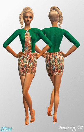 Sims 2 — Green jacket by Imaginary Boutique — it\'s summer time!