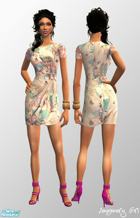 Sims 2 — M. Williamson summer dress by Imaginary Boutique — it\'s summer time!