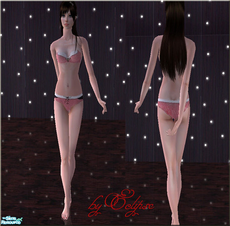 Sims 2 — Red&black bra and pants by E_C_L_I_P_S_E2 — Red&black bra and pants