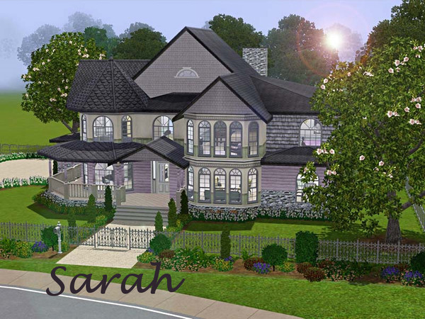 Sims 3 — Sarah by elena99e2 — A lovely Victorian for a large family. First Floor: Kitchen with nook, dining room, living