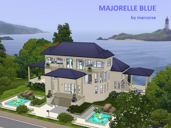 Sims 3 — Majorelle Blue by marcorse —  [Just as a point of interest, the title 'Majorelle Blue' derives from the colour