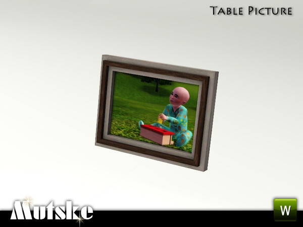 Sims 3 — Nursery Aria Table Picture by Mutske — 2 recolorable parts. Environment 1. Made by Mutske@TSR. TSRAA.