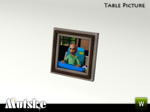 Sims 3 — Nursery Aria Table Picture by Mutske — 2 recolorable parts. Environment 1. Made by Mutske@TSR. TSRAA.