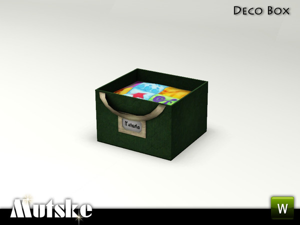 Sims 3 — Nursery Aria Small Box by Mutske — 3 recolorable parts. Environment 1. Made by Mutske@TSR. TSRAA. 
