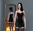 Sims 3 — Corset Outfit by oldmember_simsfreak1985 — Underbust corset over mini dress. Corset, skirt and top are