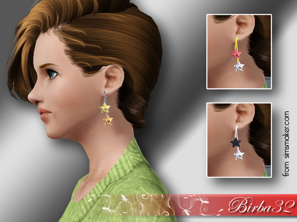 Sims 3 — B32_acc_earringstars by Birba32 — This earrings were on my site (simsmaker.com) that I closed and I decided to