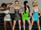 Sims 3 — Strapless Belted Dress by Blobby272 — It has 3 channels- The Bust area, the belt and the bottom base.