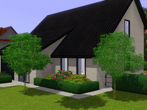 Sims 3 — James by dorienski — Small modern family home with open-plan living, dining and kitchen area, indoor garage,