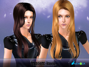 Sims 2 — NewSea SIMS2 Hair J066f Treasure by newsea — A long straight hairstyle in various colors.