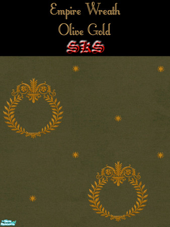 Sims 2 — Gold Empire Wreath Carpeting Set - Olive by 71robert13 — Gold Laural leaf wreath carpeting to coordinate with my