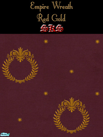 Sims 2 — Gold Empire Wreath Carpeting Set - Red by 71robert13 — Gold Laural leaf wreath carpeting to coordinate with my